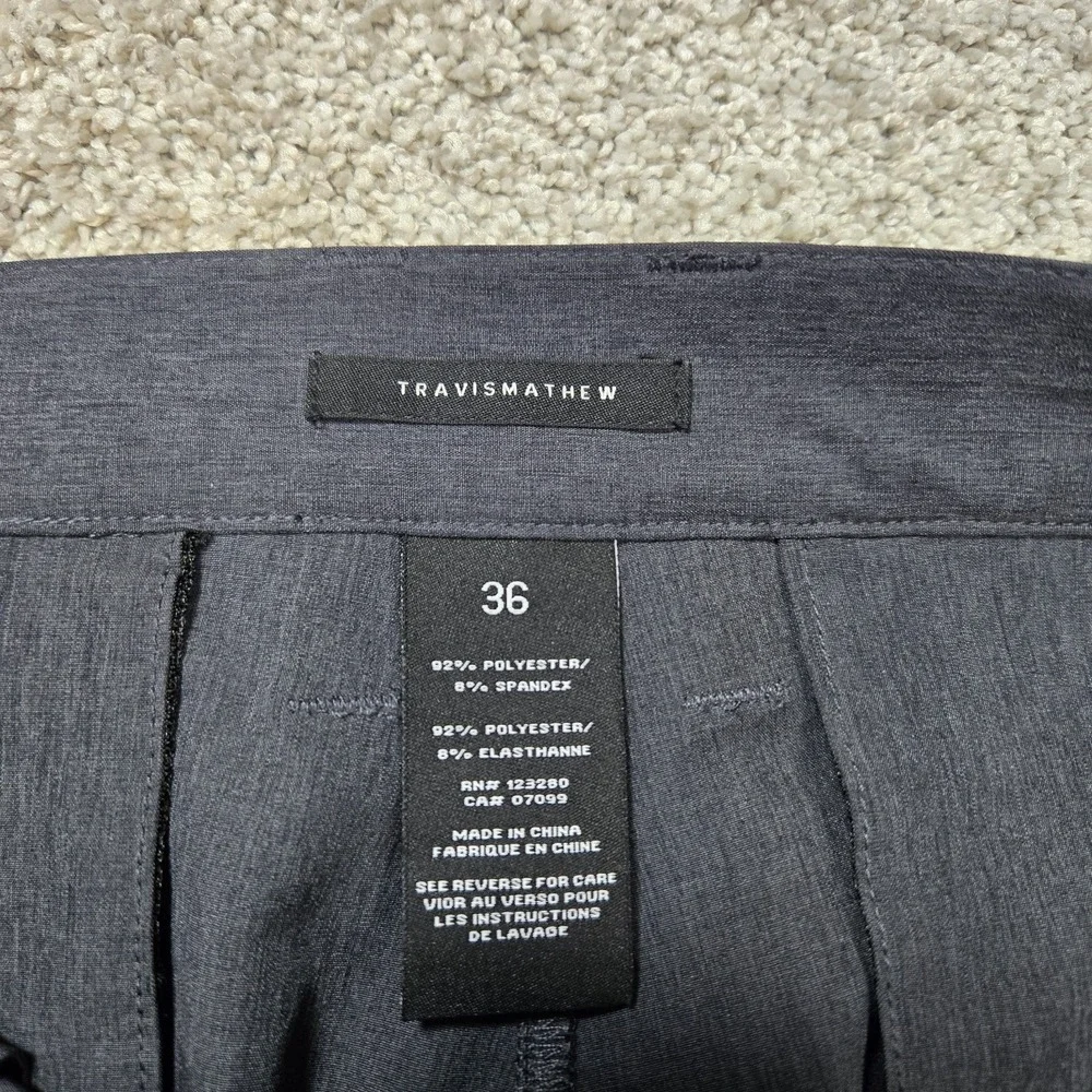 Travis‎ Mathew golf pants Dark Grey lightweight mens 36x30 stretch performance